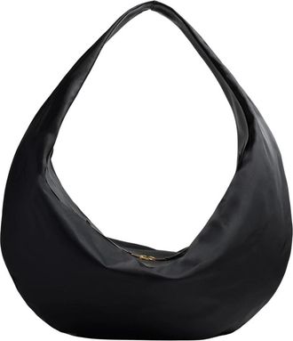 Khaite Olivia Sport XL Hobo - Dames - Schoudertassen - Zwart - ONE Size - Leer - Tassen