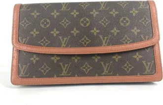 Louis Vuitton Brown Monogram Monogram Clutch Bag Pochette Pouch (Pre-Owned)
