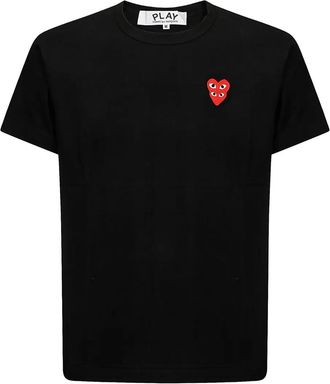 Comme Des Garçons T-shirt con applicazione logo - Nero