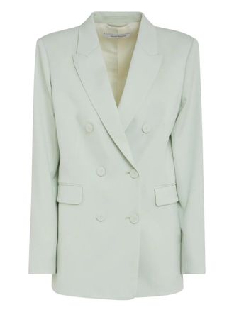 Another Tomorrow double-breasted wool blazer - women - Wool - 42 - Green