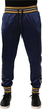 Dolce & Gabbana Joggingbroek - Heren - Sweatpants - Blauw - L - Katoen - Broeken