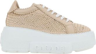 Casadei Beige Other Fibres Platform Womens Sneakers