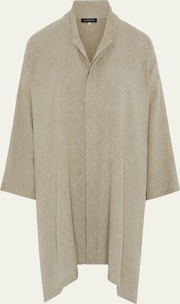 Eskandar A-Line Floral Silk Shirt