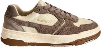Pantofola D'oro Grey Leather Men Mens Sneaker