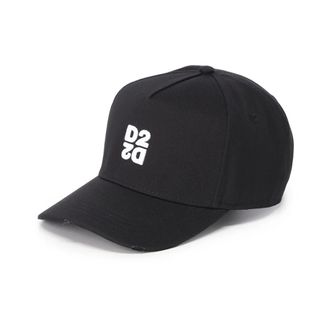 Dsquared2 Accessoires, Heren, Zwart, ONE Size, Katoen, Logo Baseball Cap