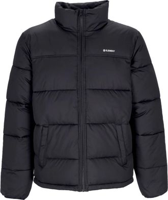 Element Waterafstotende donsjas met hoge kraag - Heren - Winterjassen - Zwart - L - Polyester - Jassen