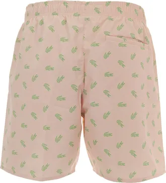 Lacoste Mens Swim Shorts Coccodrilli Pale Rose Polyester