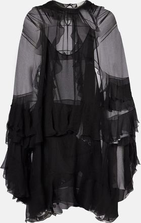 Chloé Ruffled silk chiffon minidress