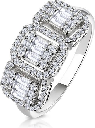 The Diamond Store 0.80ct Asteria Collection Diamond Baguette Ring in 18K White Gold