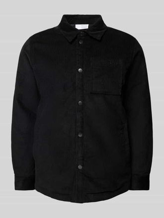 Mazine Regular Fit Cordhemd mit Brusttasche Modell Lincoln in Black, Gr&ouml;&szlig;e S