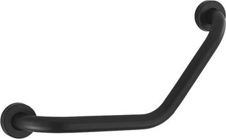 OEM Barra De Apoyo Para Ba&ntilde;o, 44 Cm, Negra, Con Asa De Seguridad Curvada De Acero Inoxidable 304