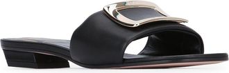 Roger Vivier Womens Mule Black Leather Heels
