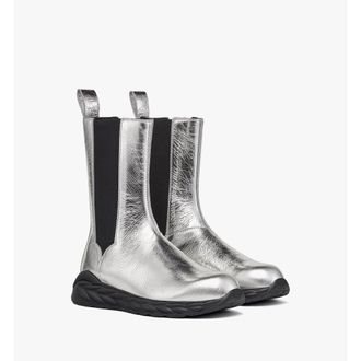 MCM Skywander Boots In Metallic Calf Leather