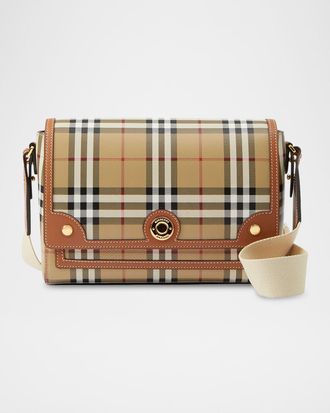 Burberry Note Medium Check Crossbody Bag