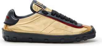 Dolce & Gabbana Gold Leather Low Top Mens Sneakers