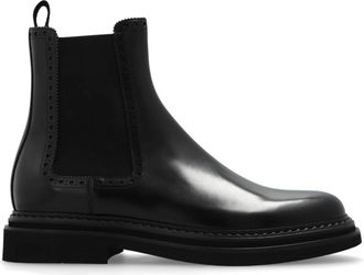 Dolce & Gabbana Leren Chelsea-laarzen - Heren - Chelseaboots - Zwart - 40 EU - Leer - Schoenen