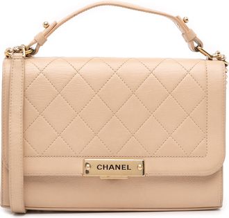 Chanel Pre-owned Womens Quilted Leather Crossbody - Ivory - One Size