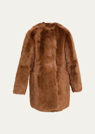 Toteme Silky Lamb Shearling Short Coat
