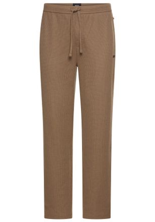 HUGO BOSS Pyjamahose BOSS Waffle Pants, Herren, Gr. XXL, N-Gr, braun (medium braun 210,), Jersey, Obermaterial: 60% Baumwolle, 40% Polyester, lang, Hosen Pyjama
