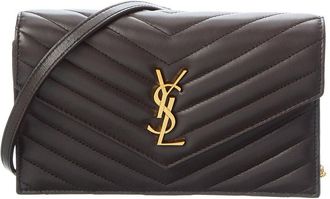 Saint Laurent Cassandre Envelope Leather Chain Wallet