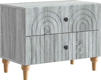 vidaXL Armario De Noche Con Caj&oacute;n Gris Sonoma 62 X 34,5 X 48 Cm Vidaxl