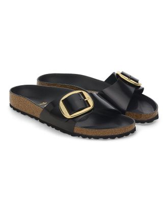 Birkenstock Womens Madrid Sandals in Black Leather - Size UK 5.5