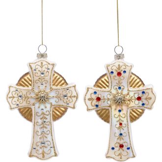 Mark Roberts Bejeweled Cross Ornament, Set of 6 in Gold at Nordstrom