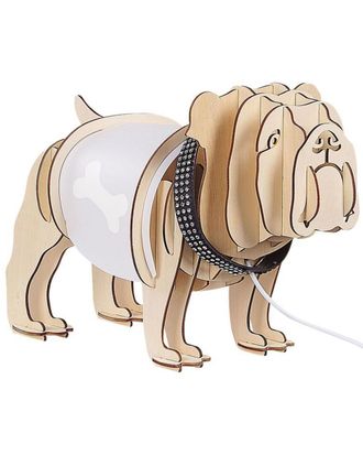 Beliani L&aacute;mpara de mesa marr&oacute;n claro