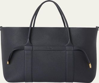 Loro Piana Ghiera Grained Leather & Cashmere Tote Bag