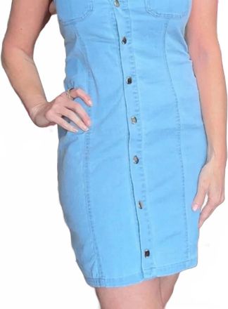 Love Tree Jolene Mini Dress In Denim