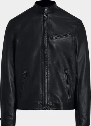 Polo Ralph Lauren Caf&eacute; Leather Racer Jacket