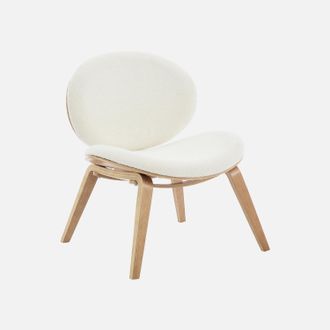 Sweeek Sill&oacute;n De Madera Curvada Y Borreguito