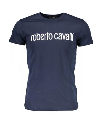 Roberto Cavalli Blauwe Katoenen T-Shirt