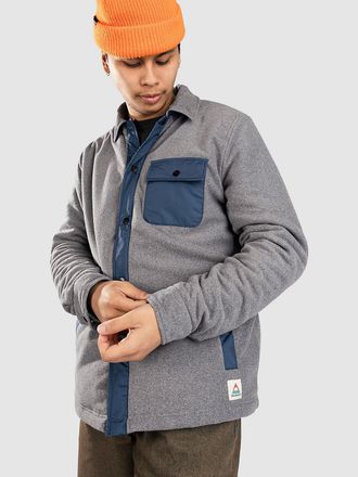 Passenger Firelight Sherpa Lined Overshirt Jas grijs