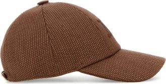 Max Mara Womens Mxacircense Raffia Baseball Cap Brown Cotton Nylon Linen