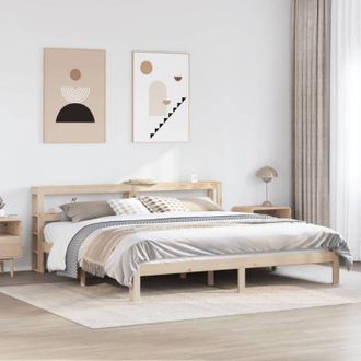 vidaXL Vidaxl - Estructura De Cama Con Cabecero Madera Maciza De Pino 200x200cm