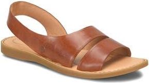 B&oslash;rn Meri Slingback Sandal in Brown Leather at Nordstrom Rack, Size 10