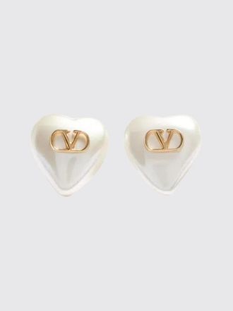Valentino Garavani Orecchini VLogo Signature in ottone con perle sintetiche a cuore