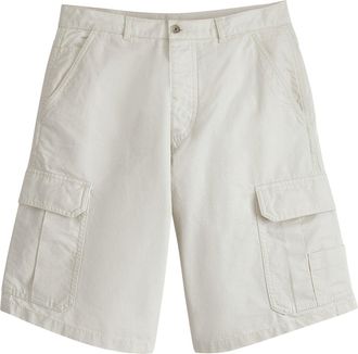 Dior WHITE COTTON TWILL CARGO BERMUDA SHORTS - Christian Dior - Man
