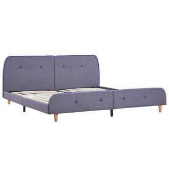 Berkfield Home Bed Frame Light Grey Fabric 150x200 cm King Size