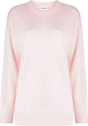 P.A.R.O.S.H. round-neck fine-knit jumper - women - Wool/Silk/Cashmere - L - Pink