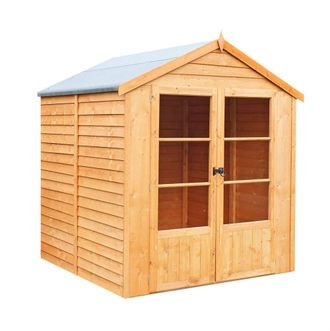 Shires Oatland Overlap Summerhouse Approx 6 x 6 Feet in Brown