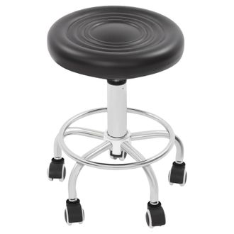 OEM Taburete De Bar, Altura Regulable, Giro De 360&deg;, Negro