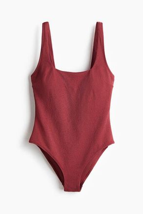 H&M Padded-cup Swimsuit in Dark Red at Nordstrom, Size X-Large