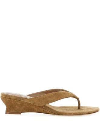 Le Monde Beryl thong wedge sandals - Neutrals