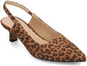 Journee Collection Paulina Slingback Pump in Leopard/Camel at Nordstrom Rack, Size 8.5