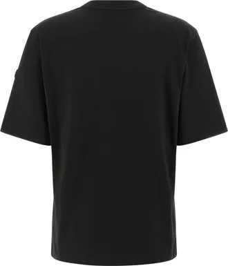 Moncler Logo-Patch Cotton T-Shirt - Black