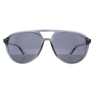 Polaroid Aviator Unisex Grijs Blauw Gepolariseerd PLD 4162/S
