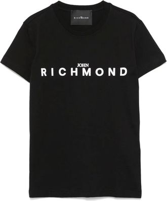 John Richmond logo T-shirt - women - Cotton - S - Black