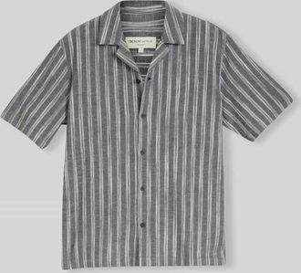 Tom Tailor Denim Relaxed Fit Freizeithemd aus Baumwoll-Leinen-Mix in Hellgrau, Gr&ouml;&szlig;e XXL